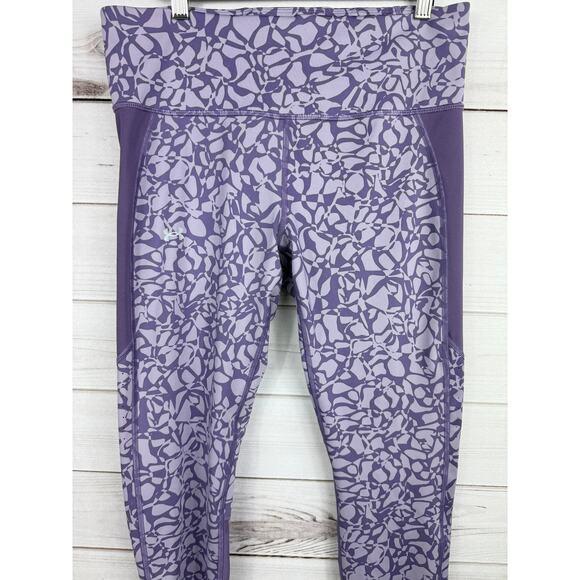 Under Armour Compression Leggings Purple Printed Womens Size Large - Picture 3 of 8